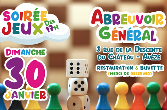 soirée jeux à l'Abreuvoir Général